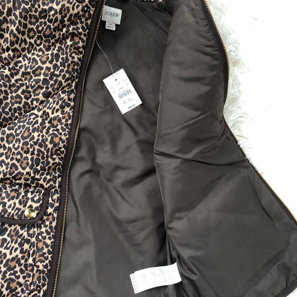 New with tags J CREW LEOPARD PRINT VEST 2 Pockets - Picture 4 of 8